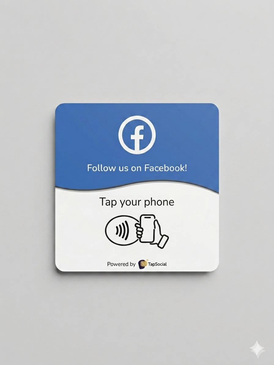 Facebook Follow NFC Plate